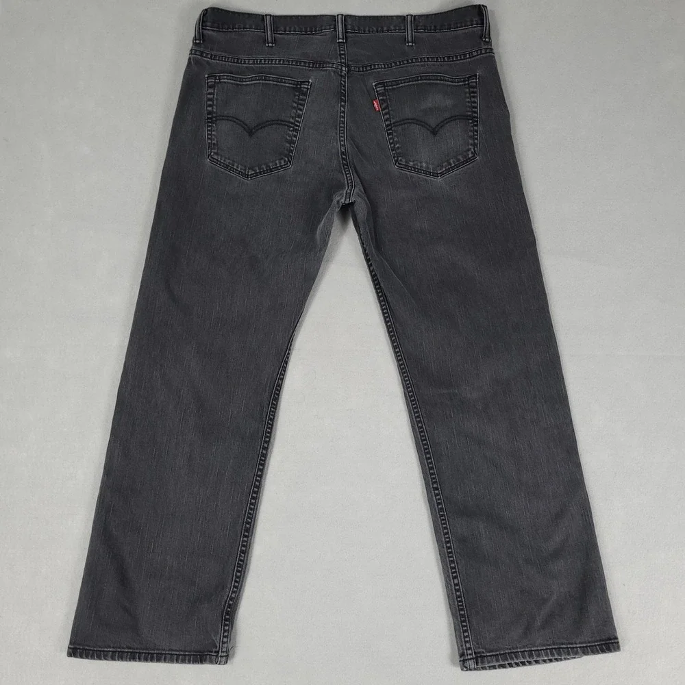 Levi's 541 Jeans Men's 38x30 Black Distressed Athletic Taper Denim 541-0960